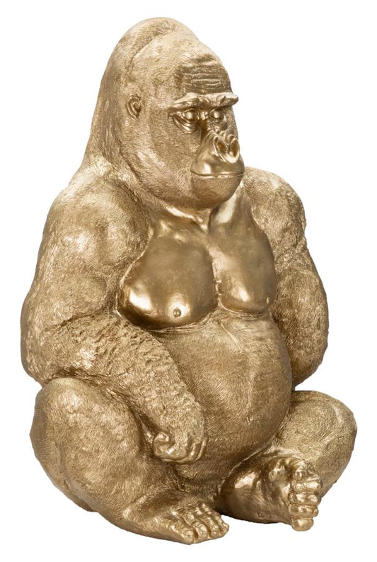 Statua Gorilla Dorato 64x53x82 cm