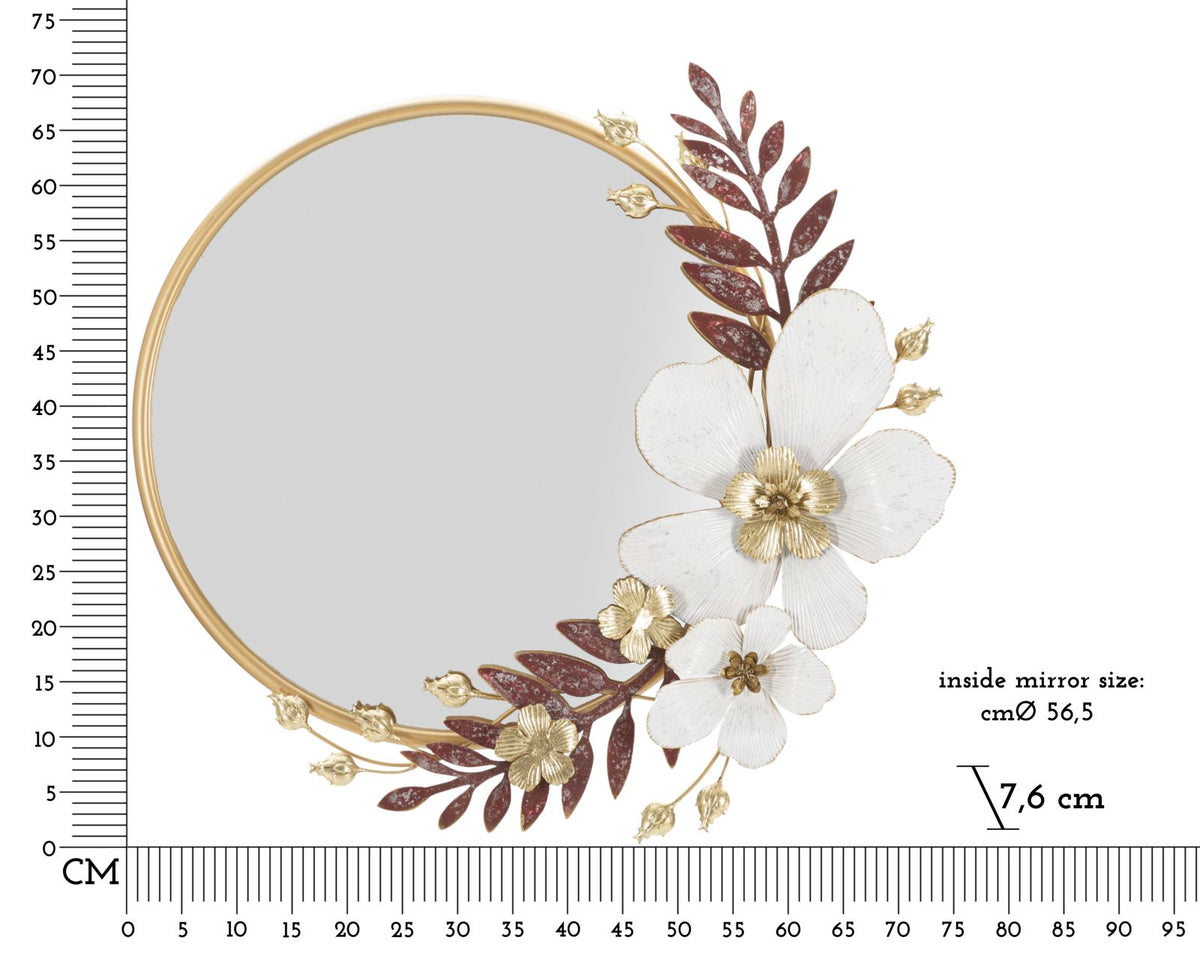 Specchio da parete Flot elegante cm 74,9x7,6x72,4