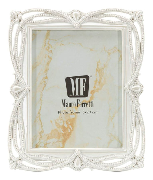 Fotocornice Mauro Ferretti Ribbon elegante in stile classico, misura esterna 21,8x26,8 cm, perfetta per arredare ambienti raffinati.