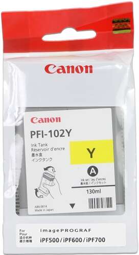Canon PFI102 Giallo Cartuccia d'Inchiostro Originale - 0898B001/PFI-102Y