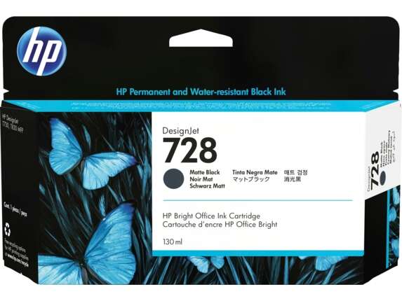 HP 728 Nero Opaco Cartuccia d'Inchiostro Originale - 3WX25A