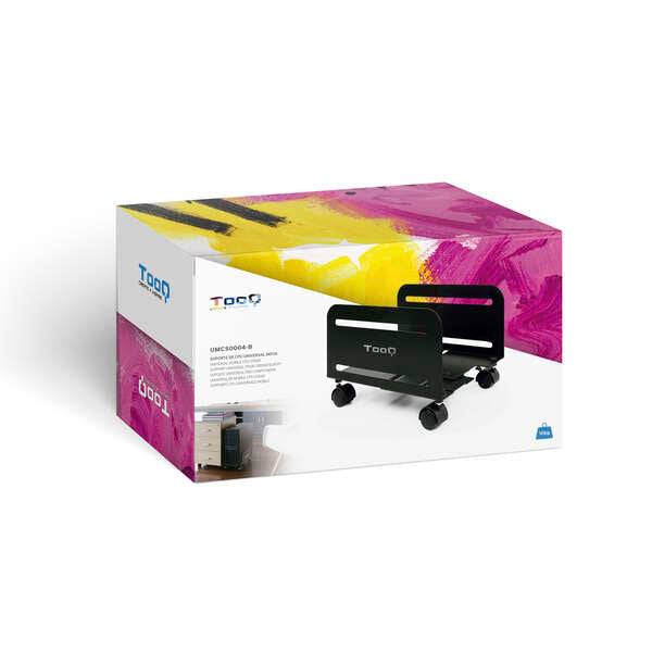 Tooq Supporto da Pavimento con Ruote per CPU da 119-209mm di Larghezza - Peso Max 10kg - Colore Nero
