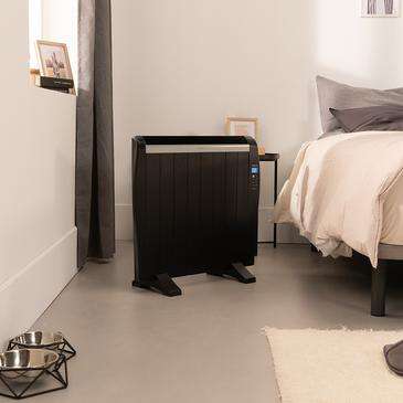 Cecotec Ready Warm 1800 Thermal Black Radiatore Elettrico Basso Consumo 1200W - 8 Elementi - Posizionamento a Parete o da Pavimento - Display LED - 3 Modalità - Timer - Telecomando