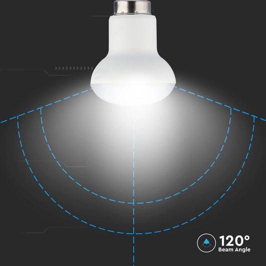 Lampadina LED E14 R39 2.9W luce naturale con angolo di emissione 120°, perfetta per illuminazione uniforme in ambienti interni.