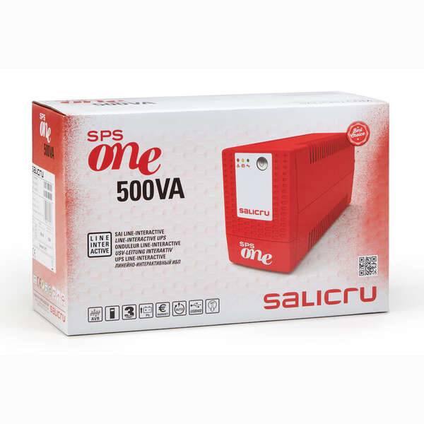 Salicru SPS One SAI 500VA V2 240W - Tecnologia Linea Interattiva - Funzione AVR - 2x Uscite AC, USB