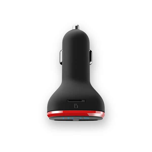 Energy Sistem Trasmettitore FM per Auto - MicroSD - Ricarica USB - USB MP3 - Colore Rosso