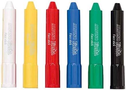 Alpino Fiesta Face Stick Espositore 36 Stick Pittura Viso - Sistema Retrattile Girevole - Si Lava con Acqua - Testato Dermatologicamente