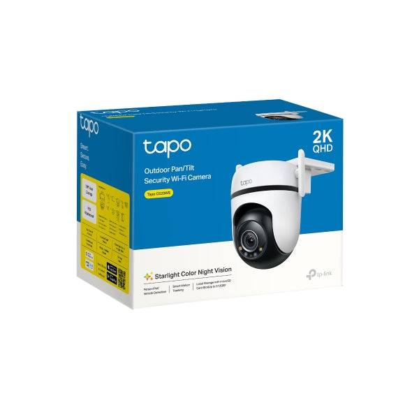 TP-Link Tapo C520WS Telecamera di Sicurezza IP 2K QHD 4MP WiFi - Adatta per Interno/Esterno - Visione Panoramica 360° - Visione Notturna a Colori - Rilevamento Intelligente - Allarme Luminoso e Acustico Personalizzabile