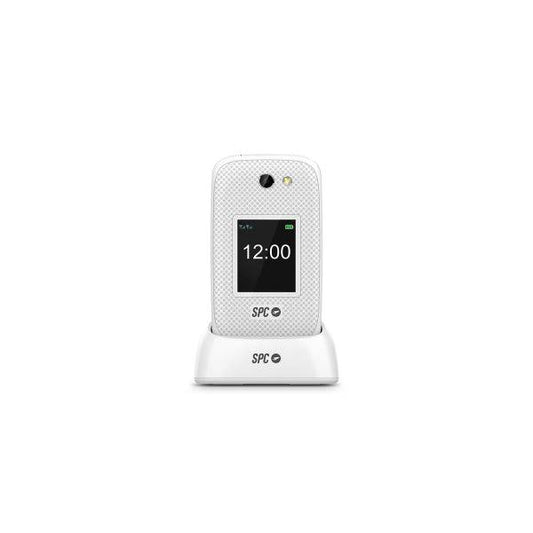 SPC Harmony 2 4G Telefono Cellulare per Anziani - Tasti Grandi - Radio FM - Pulsante SOS - 3 Memorie Dirette - Torcia - Base di Ricarica Inclusa - Colore Bianco