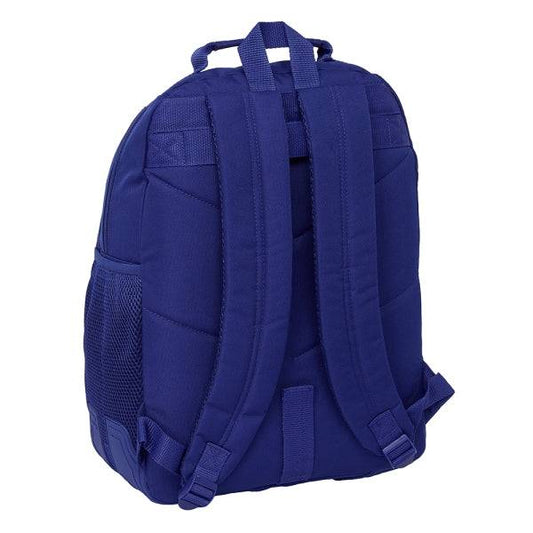 Safta F.C.Barcelona Zaino Scuola 20L - Adattabile a Trolley - 3 Scomparti - Portaborraccia - 32x42x15cm - Colore Rosso e Blu