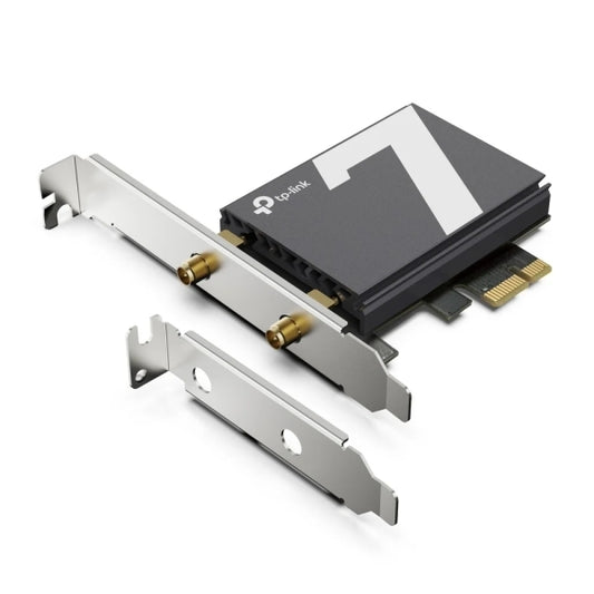 TP-Link Archer TBE550E Adattatore di Rete PCI - Base con LED - Bluetooth - Velocità 9.3Gbps - WiFi 7 Tribanda - 2 Antenne Multidirezionali - Sicurezza Avanzata - Colore Nero