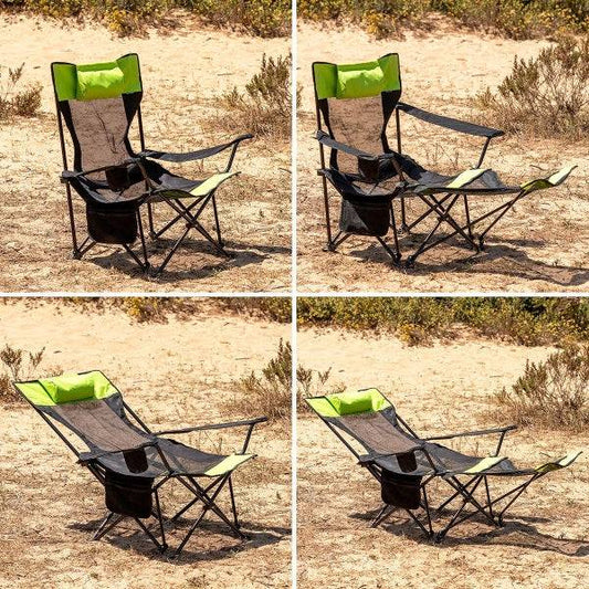 Innovagoods Kampfort Sedia Sdraio da Campeggio Pieghevole 3 in 1 - Supporta 120kg - Tasca Laterale - Borsa di Trasporto