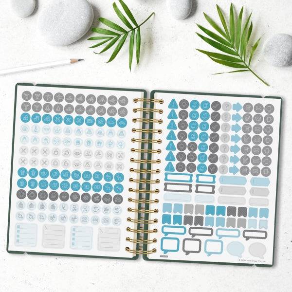 Finocam Haiku Agenda - Annuale 2027 - 1 Giorno per Pagina - Formato E10 - 155x212mm - Spirale Doppia - Copertina Rigida Soft Touch - Elastico - Carta da 95g/m2