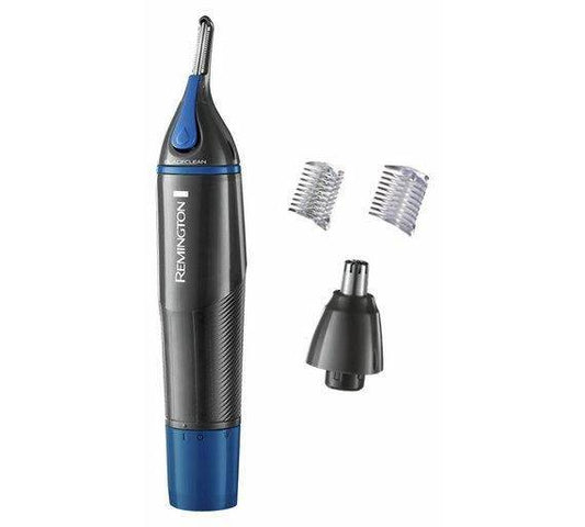 Remington Nano Series Trimmer Viso - Corpo Esterno Antimicrobico - Pettini Guida per Sopracciglia - Resistente all'Acqua - Colore Nero