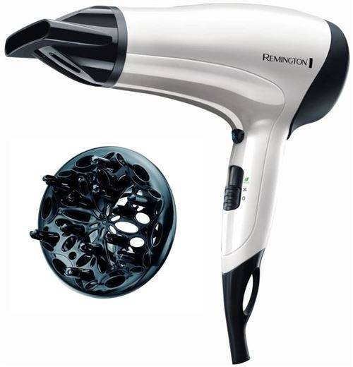Remington Power Volume 2000 Asciugacapelli 2000W - Tecnologia Ionica - 3 Temperature 2 Velocità - Include Diffusore e Bocchetta Concentratrice