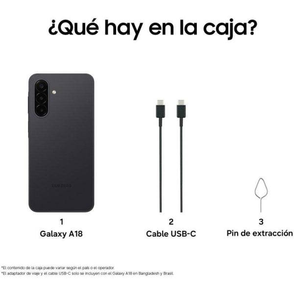 Samsung Galaxy A18 Smartphone 6,7" Super AMOLED - 4GB - 128GB - Fotocamera 50 MP - Batteria 5000mAh - Colore Nero
