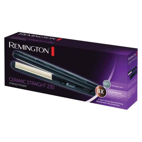 Remington Ceramic Straight 230 Piastra per Capelli - Ceramica Antistatica con Tormalina - Blocco Piastre - Spegnimento Automatico