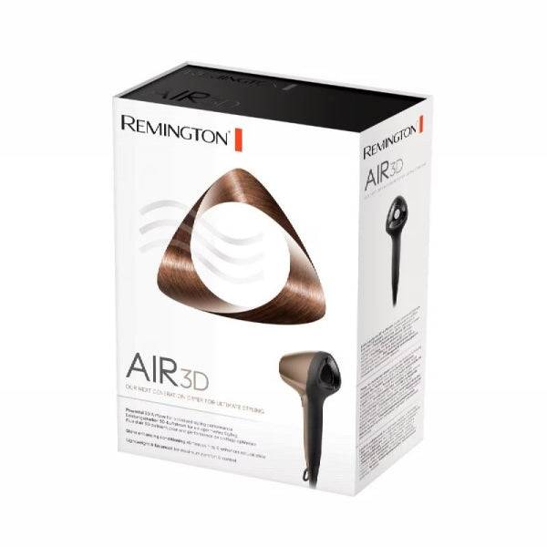 Remington Air 3D Asciugacapelli 1800W - Tecnologia Flusso d'Aria 3D - 3 Regolazioni Temperatura - Comandi LED