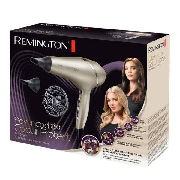 Remington Advanced Colour Protect Asciugacapelli 2300W - Tecnologia Colour Protect - Regolazione Automatica Temperatura - Filtro UV - Motore AC Professionale