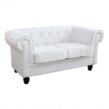 Divano Chesterfield in ecopelle bianca o marrone vintage 2 o 3 posti Divani Hobby Shop Solution
