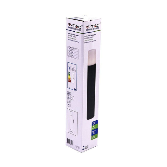 Confezione della piantana LED da giardino V-TAC, scatola bianca con immagine del prodotto, altezza 50cm, design nero opaco