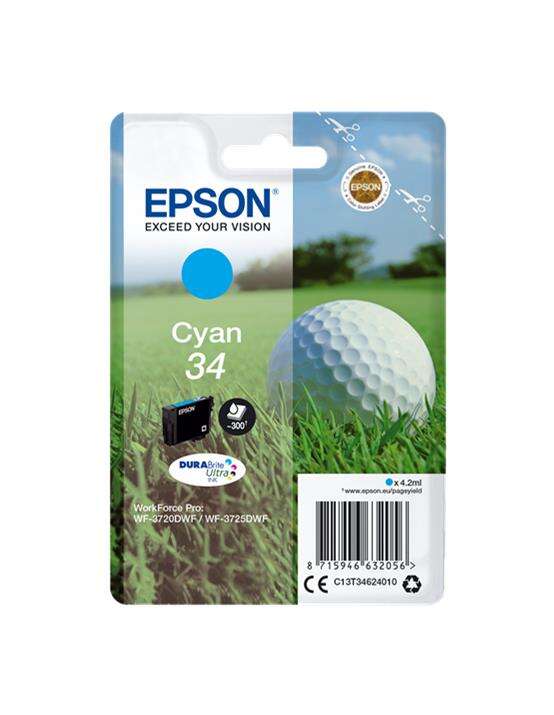 Epson T3462 (34) Cartuccia di inchiostro originale ciano - C13T34624010