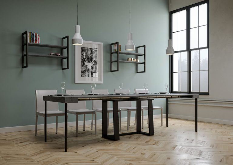 Itamoby Consolle estensibile Asia 90x40/288 cm con struttura in antracite