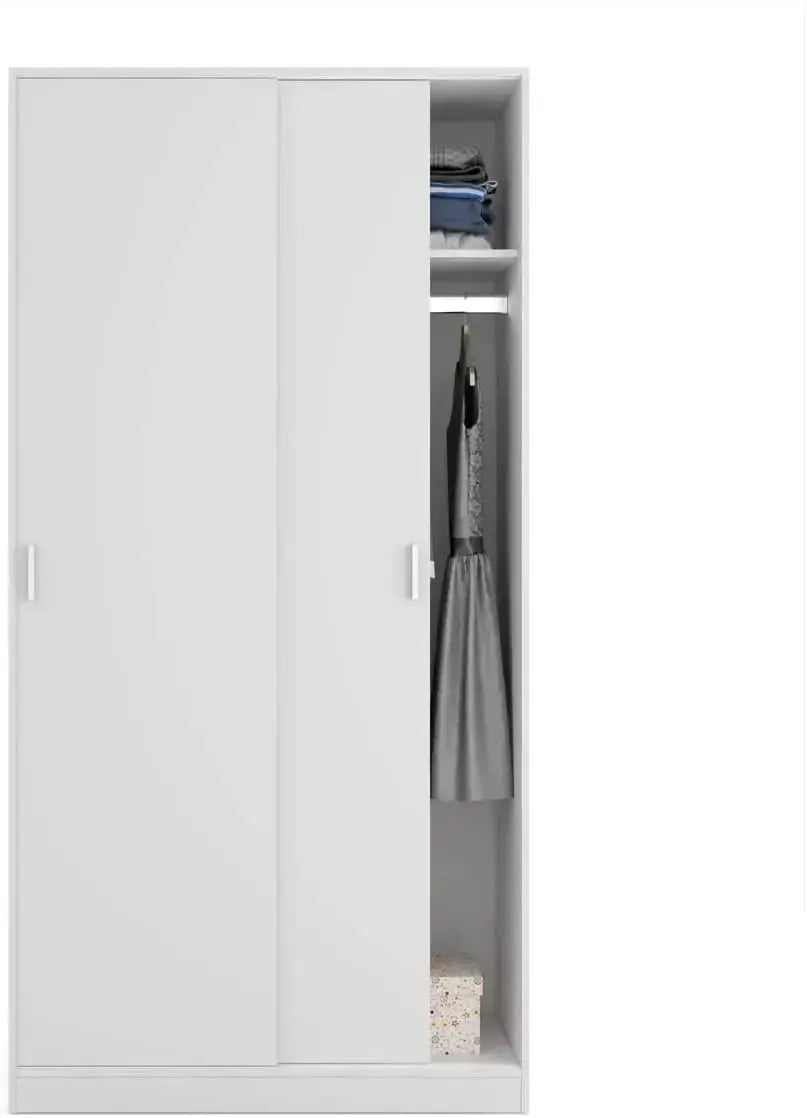 Armadio Elegante Bianco con 2 Ante Scorrevoli: Stile e Funzionalità Armadi FORES