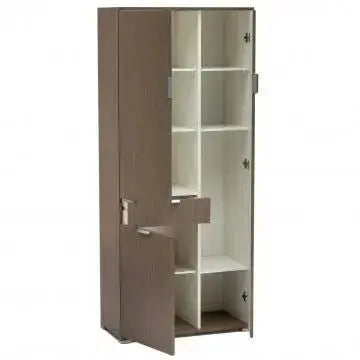 Armadio Rovere Grigio con 3 Ante e 1 Cassetto, cm 75x38x174 Armadi Hobby Shop Solution
