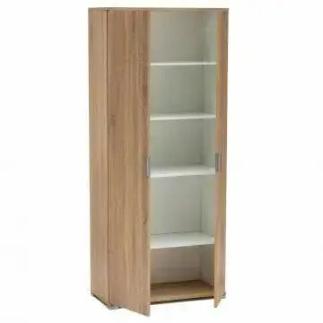 Armadio a Due Ante 180 Naturale: Spazio Organizzativo Classico, cm 75x38x174 Armadi Hobby Shop Solution