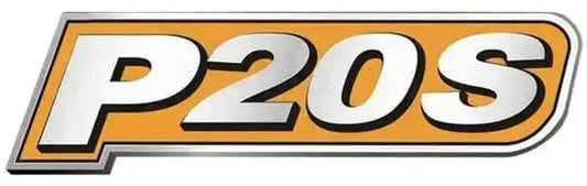 Logo P20S del sistema a batteria INGCO, compatibile con l'aspirapolvere 20V per prestazioni elevate nella pulizia della casa.