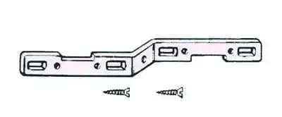 ASTA MET.X CARRELLO SOR.AB1011 in metallo per supporto carrello di sormonto, compatibile con binari AB TREND, include viti di fissaggio