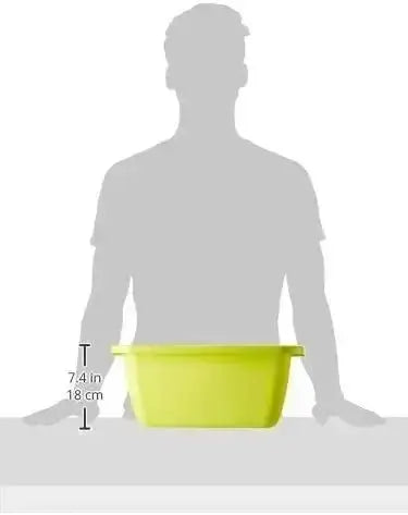 Bacinella rettangolare 10 litri colore verde Bacinelle STEFANPLAST