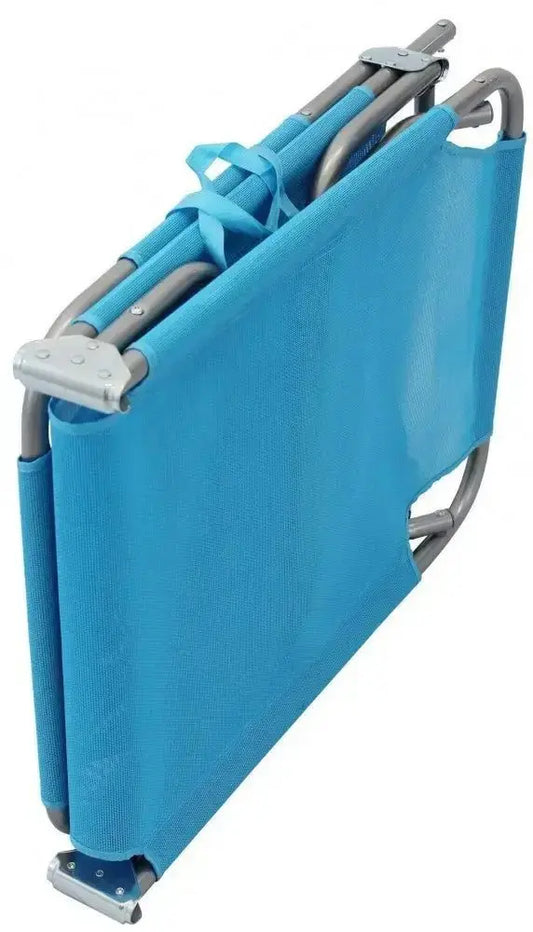 Brandina Rimini Plus Textilene Blu (188x55x24,5 cm) Sdraio da giardino Hobby Shop Solution