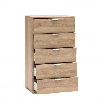 Cassettiera 5 Cassetti Naturale - Dimensioni: cm 60 x 38 x 103 h Cassettiere Hobby Shop Solution