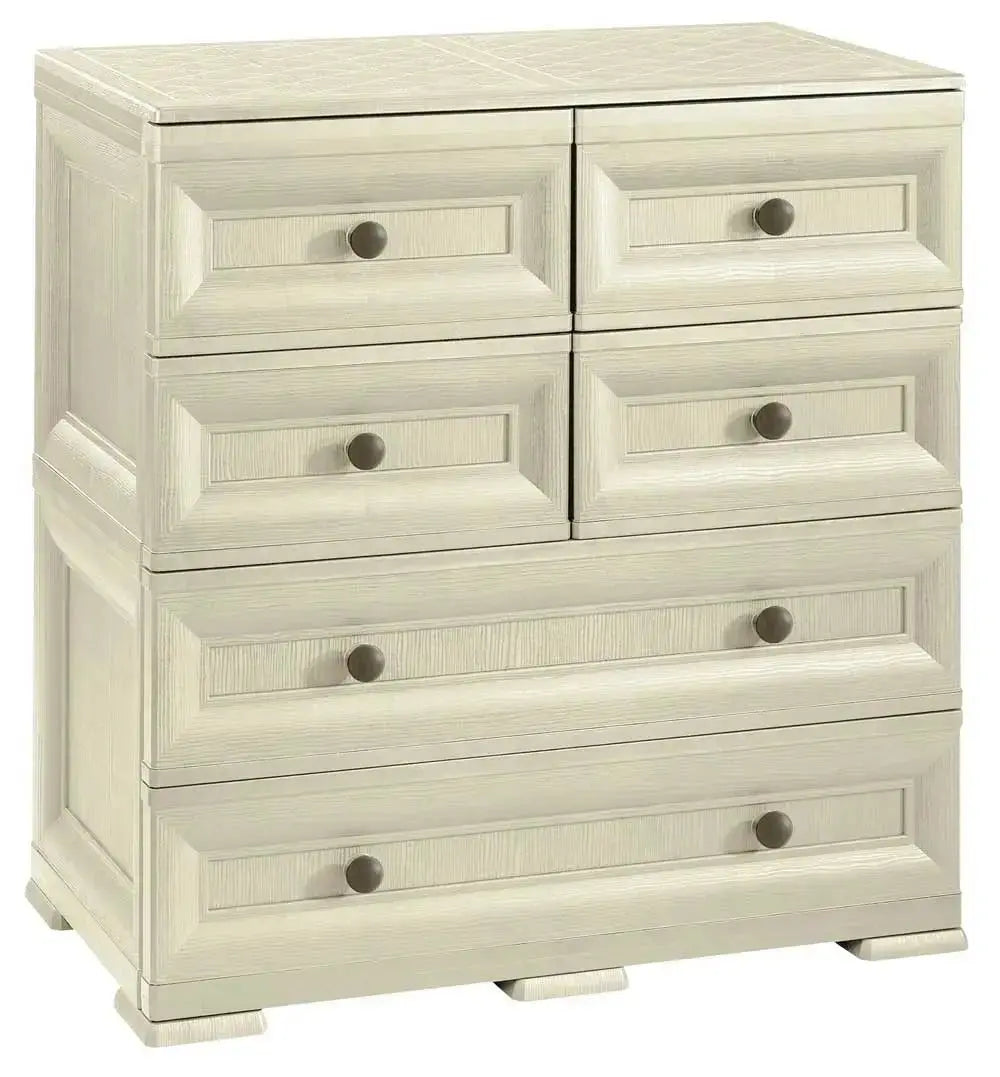 Cassettiera 6 cassetti 4+2 Tontarelli 79x43x85,5 Angora Cassettiere TONTARELLI