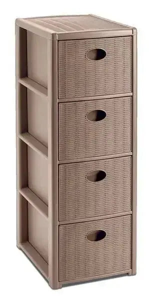 Cassettiera con 4 cassetti 30x40x80 disponibile in tre colori. Cassettiere STEFANPLAST TORTORA