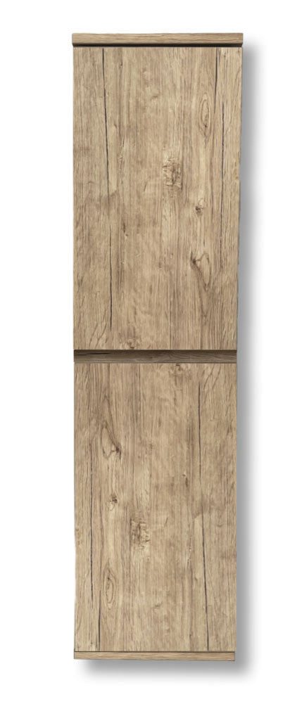 Colonna Bagno Sospesa Cortina con Due Ante in Bianco Frassinato e Rovere 112x30x35h Componenti di arredo bagno Hobby Shop Solution Rovere sherwood