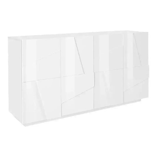 Credenza con 4 ante a battente in bianco lucido Credenze Italy Web forniture