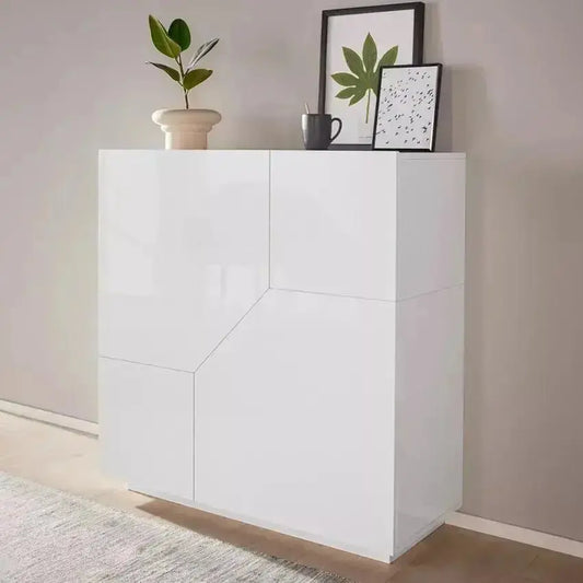 Credenza Alien Highboard 100 x 43 x 106 cm - Bianco Laccato Credenze Italy Web forniture