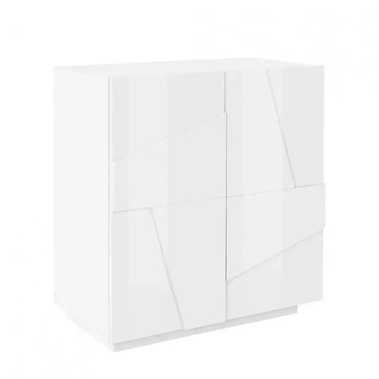Credenza Moderna PING a 2 Ante Battente in Bianco Lucido Credenze Italy Web forniture