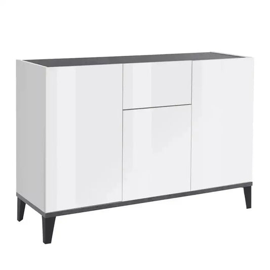 Credenza Sunrise: Sideboard 3 Ante + 1 Cassetto 120 x 40 x 82 cm Bianco Lucido Credenze Italy Web forniture