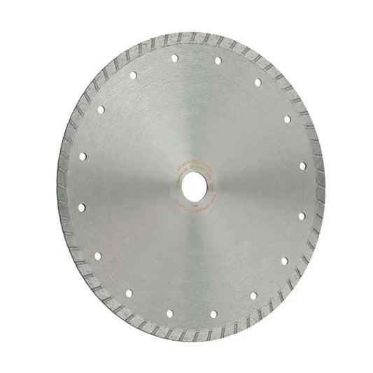 Vista posteriore del disco grinding 115x2,2 Forza Turbo per smerigliatrici, con fori di raffreddamento e bordo zigrinato.