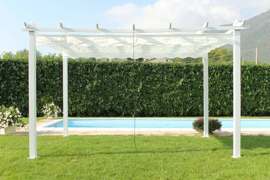 Gazebo Astoria Bianco: 3,5 x 3,5 metri di Comfort e Stile Baldacchini e gazebo Hobby Shop Solution