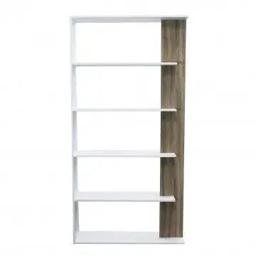 Libreria Alisha Bianca e Naturale, 90x23,5x180 Librerie Hobby Shop Solution