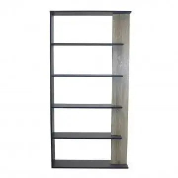 Libreria Alisha Grigia e Naturale, 90x23,5x180 Librerie Hobby Shop Solution