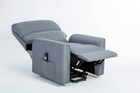 Poltrona Relax 2 Motori COMFY Grigia con Funzione Reclinabile e Alzapersona