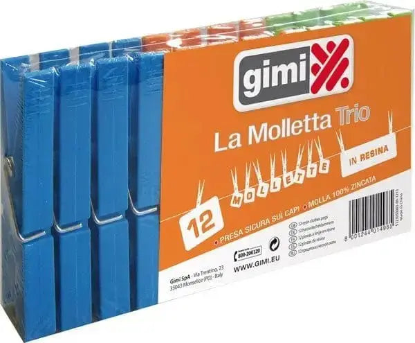 MOLLETTE STENDIB.GIMI 12 PZ.TRIO Articoli da casa GIMI-VILEDA