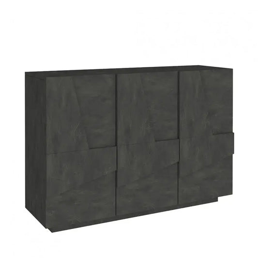 Mobile Multiuso PING - Moderno Armadio con 3 Ante Battenti in Ardesia Mobili Italy Web forniture