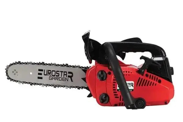 Motosega da pota GardenPro 25,4cc con lama da 30 cm, design compatto e impugnatura ergonomica. Ideale per lavori di giardinaggio sicuri ed efficienti.